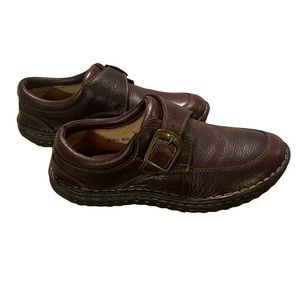 Born Women’s Brown Leather Casual Comfort Oxford Dress Shoes Buckle Size 6.5.